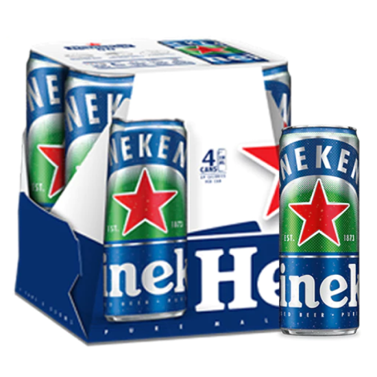 HEINEKEN 0.0 SLEEK DE'ALC BEER 330ML*4