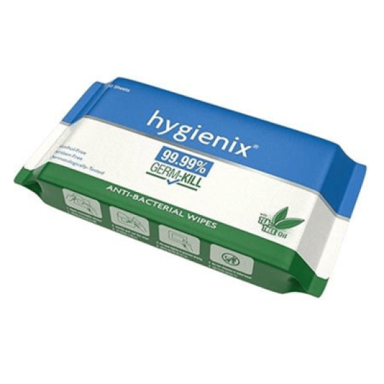 HYGIENIX ANTIBACTERIAL WIPES 20'S