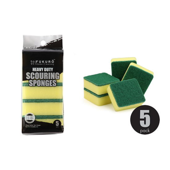 FUKURO HEAVY DUTY SCOURING SPONGES (5 PCS)