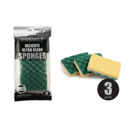 FUKURO DELICATE ULTRA CLEAN SPONGES (3 PCS) FUKURO DELICATE ULTRA CLEAN SPONGES (3 PCS)