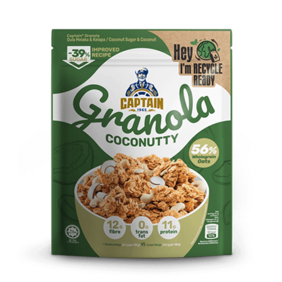 CAPTAIN GRANOLA GULA MELAKA COCONUT 200GM