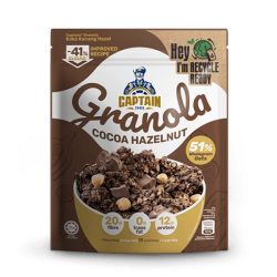 CAPTAIN GRANOLA COCOA HAZELNUT 200GM CAPTAIN GRANOLA COCOA HAZELNUT 200GM