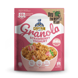 CAPTAIN GRANOLA STRAWBERRY YOUGURT 200GM CAPTAIN GRANOLA STRAWBERRY YOUGURT 200GM