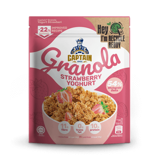 CAPTAIN GRANOLA STRAWBERRY YOUGURT 200GM