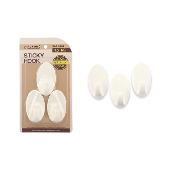 FUKURO STICKY HOOK OVAL L (3 PCS)