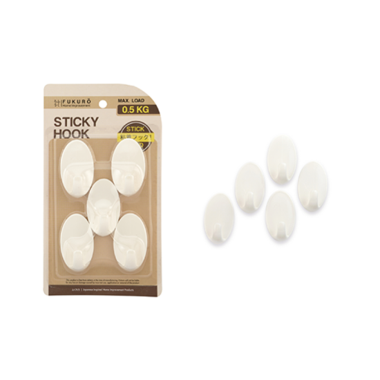 FUKURO STICKY HOOK OVAL M (5 PCS)