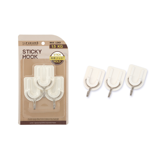 FUKURO  STICKY HOOK WITH STAINLESS STEEL L (3 PCS)