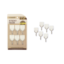 FUKURO STICKY HOOK WITH STAINLESS STEEL M (6 PCS) FUKURO STICKY HOOK WITH STAINLESS STEEL M (6 PCS)