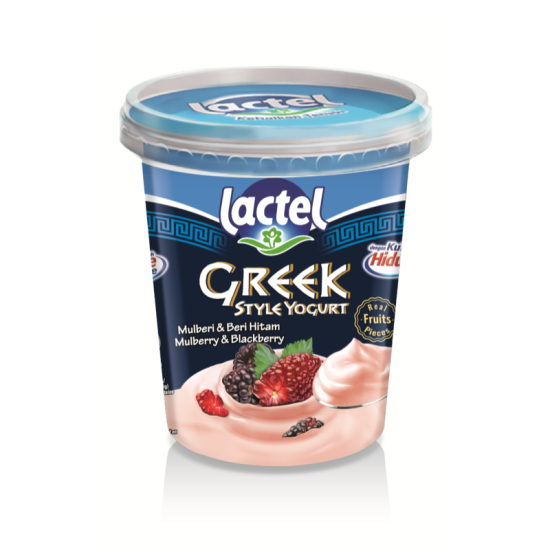 LACTEL GREEK STYLE YOGURT MULBERRY&BLACKBERRY 470G