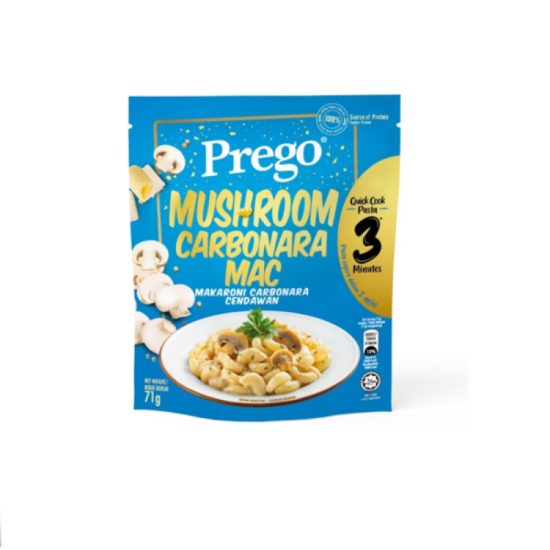 PREGO QUICK COOK MUSHROOM CARBONARA MAC 71GM