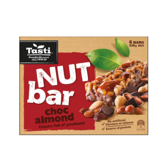 TASTI NUT BAR CHOC ALMOND 35GM*6 TASTI NUT BAR CHOC ALMOND 35GM*6
