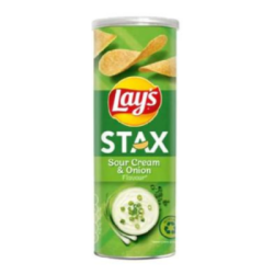 LAYS MY STAX SOUR CREAM & ONION 135GM LAYS MY STAX SOUR CREAM & ONION 135GM