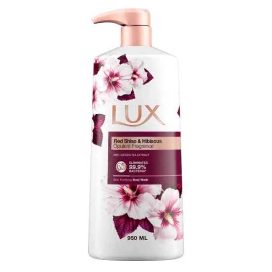 LUX BODY WASH - RED SHISO & HIBISCUS 900ML