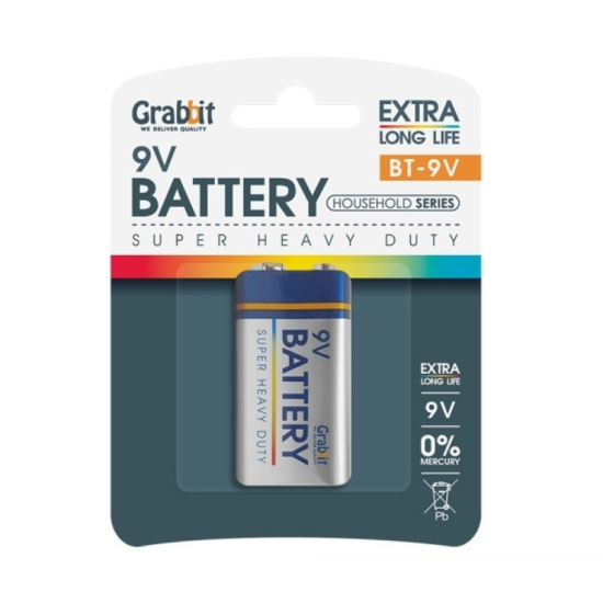 GRABBIT 9V BATTERY 1PCS