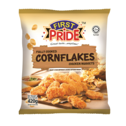 FIRST PRIDE FULLY COOKED CORNFLAKES CHICKEN NUGGET FIRST PRIDE FULLY COOKED CORNFLAKES CHICKEN NUGGET