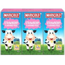 MARIGOLD UHT STRAWBERRY MILK 200ML*3 MARIGOLD UHT STRAWBERRY MILK 200ML*3
