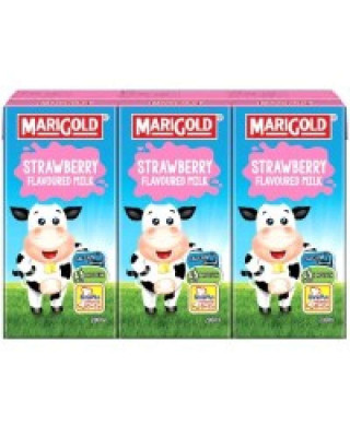 MARIGOLD UHT STRAWBERRY MILK 200ML*3