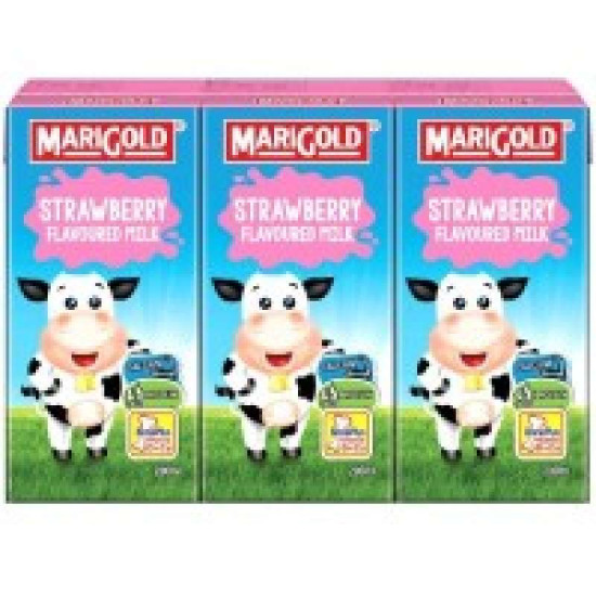 MARIGOLD UHT STRAWBERRY MILK 200ML*3