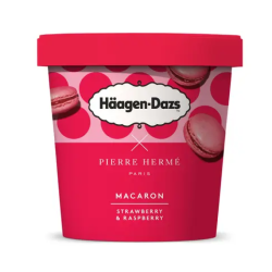 HAAGEN DAZS MACARON STRAWBERRY & RASPBERRY 420ML HAAGEN DAZS MACARON STRAWBERRY & RASPBERRY 420ML