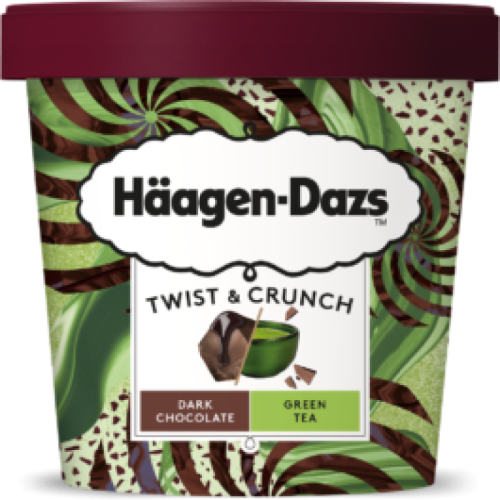 HAAGEN DAZS TWIST DARK CHOC & GREEN TEA 420ML