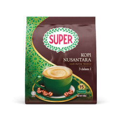 SUPER 3IN1 NUSANTARA WHITE COFFEE 33GM*15 SUPER 3IN1 NUSANTARA WHITE COFFEE 33GM*15