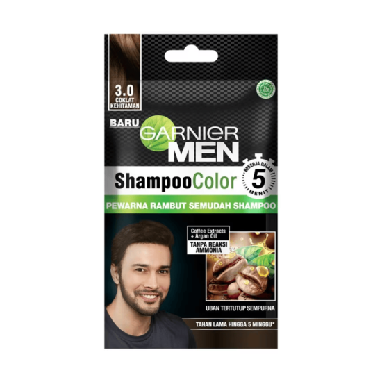 GARNIER MEN SHAMPOO COLOUR COKLAT 20ML