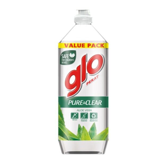 GLO DISHWASH PURE & CLEAR ALOE VERA 1.2 LIT