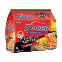 MI SEDAAP SOUP KOREAN SPICY 77GM*5 MI SEDAAP SOUP KOREAN SPICY 77GM*5