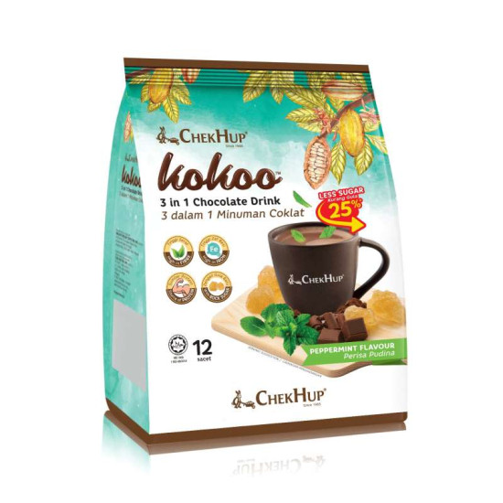 CHEK HUP KOKOO CHOCOLATE PEPPERMINT 30G*12'S