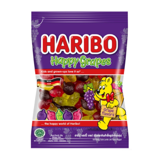 HARIBO HAPPY GRAPES 80GM