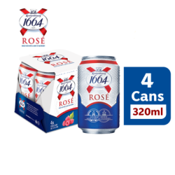 KRONENBOURG 1664 ROSE BEER CAN 320ML*4 KRONENBOURG 1664 ROSE BEER CAN 320ML*4