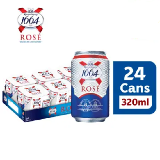 KRONENBOURG 1664 ROSE BEER CAN 320ML*24