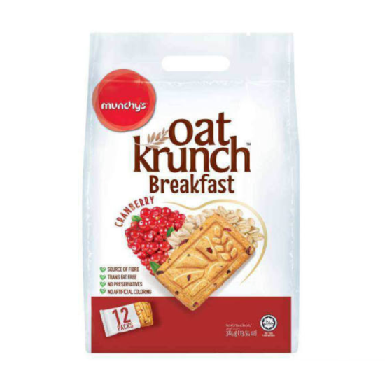 MUNCHY'S OAT KRUNCH BREAKFAST CRANBERRY 384GM MUNCHY'S OAT KRUNCH BREAKFAST CRANBERRY 384GM