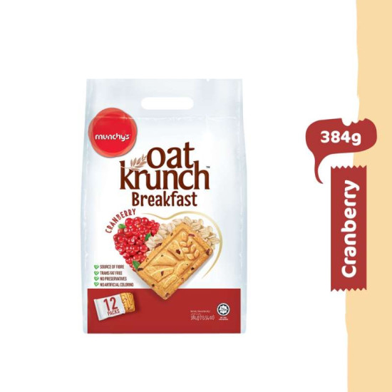 MUNCHY'S OAT KRUNCH BREAKFAST CRANBERRY 384GM