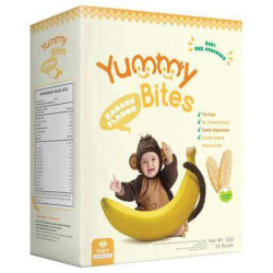 YUMMY BITES RICE CRACKERS BANANA 25G YUMMY BITES RICE CRACKERS BANANA 25G
