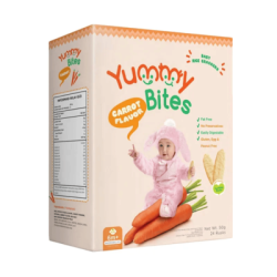 YUMMY BITES RICE CRACKERS CARROT 25G YUMMY BITES RICE CRACKERS CARROT 25G
