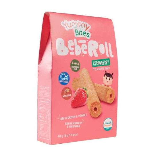 YUMMY BITES BEBEROLL STRAWBERRY 40G