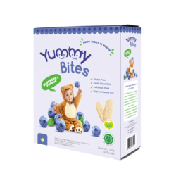 YUMMY BITES RICE CRACKERS BLUEBERRY 25G YUMMY BITES RICE CRACKERS BLUEBERRY 25G