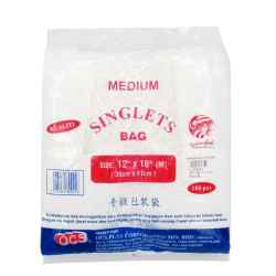 SINGLETS BAG 12cm*16cm (MEDIUM) WHITE