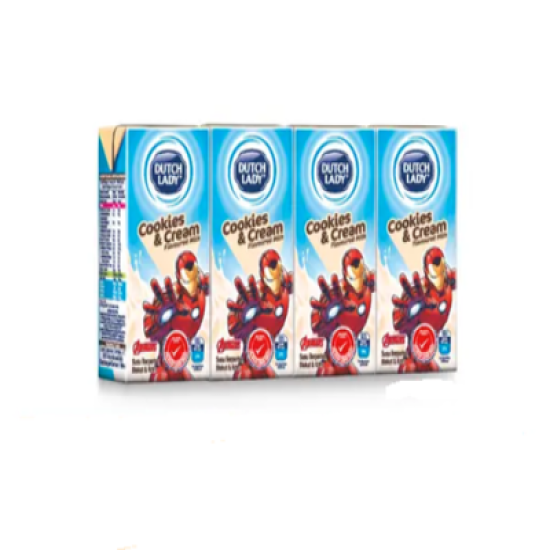 DUTCH LADY MILK UHT COOKIES CRM CBB 180ML*4