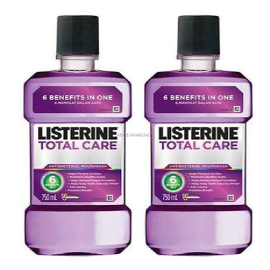 LISTERINE MOUTHWASH TOTAL CARE 750ML*2