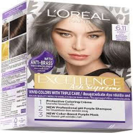 L'OREAL EXC H/COL. ASH SUPREME SMOKEY 6.11