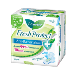 LAURIER ANTIBAC FRESH PROTECT DAY 22.5CM*16'S LAURIER ANTIBAC FRESH PROTECT DAY 22.5CM*16'S