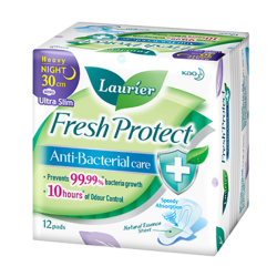 LAURIER ANTIBAC FRESH PROTECT NITE 30CM*12'S LAURIER ANTIBAC FRESH PROTECT NITE 30CM*12'S