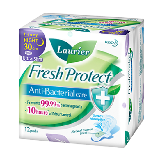 LAURIER ANTIBAC FRESH PROTECT NITE 30CM*12'S