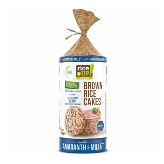RICE UP BIO ORG RICE CAKE AMARANTH&MILLET 120G RICE UP BIO ORG RICE CAKE AMARANTH&MILLET 120G
