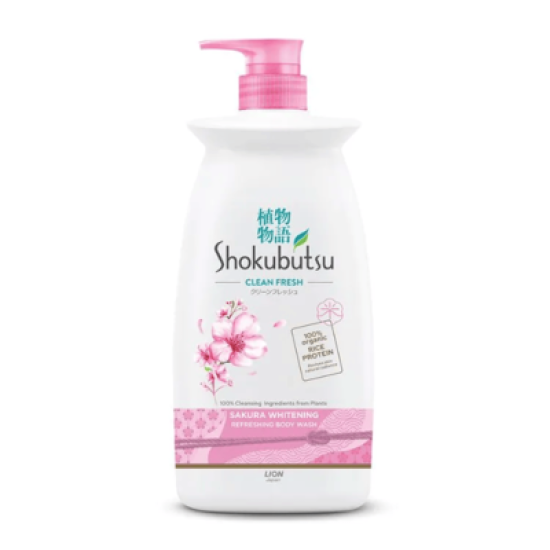 SHOKUBUTSU BODY WASH SAKURA WHITENING 900GM