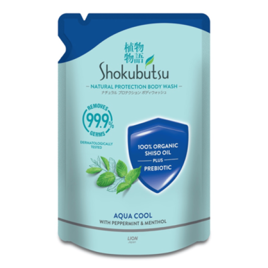 SHOKUBUTSU BODY WASH (REFILL) AQUA COOL 800GM