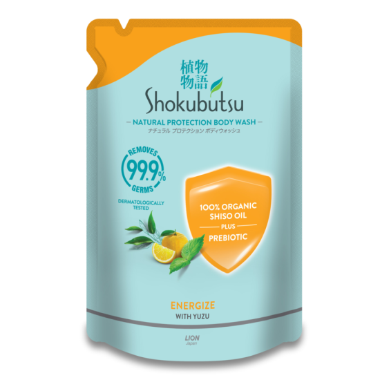 SHOKUBUTSU BODY WASH (REFILL) ENERGIZE 800GM