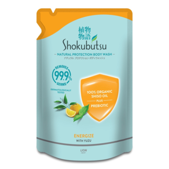 SHOKUBUTSU BODY WASH (REFILL) ENERGIZE 800GM